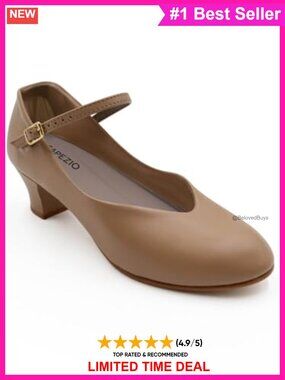 Capezio 1.5'' Character Dance Shoe PU Leather Sole Closed Toe